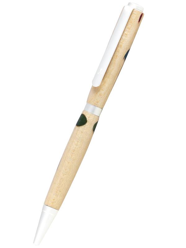 Stylo à bille ligne bois et résine n°1