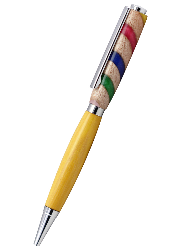 Stylo à bille ligne bois et résine n°4
