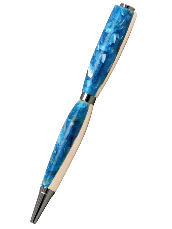 Stylo à bille ligne bois et résine n°5