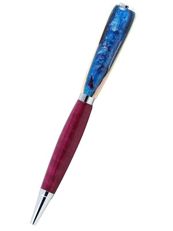 Stylo à bille ligne bois et résine n°2